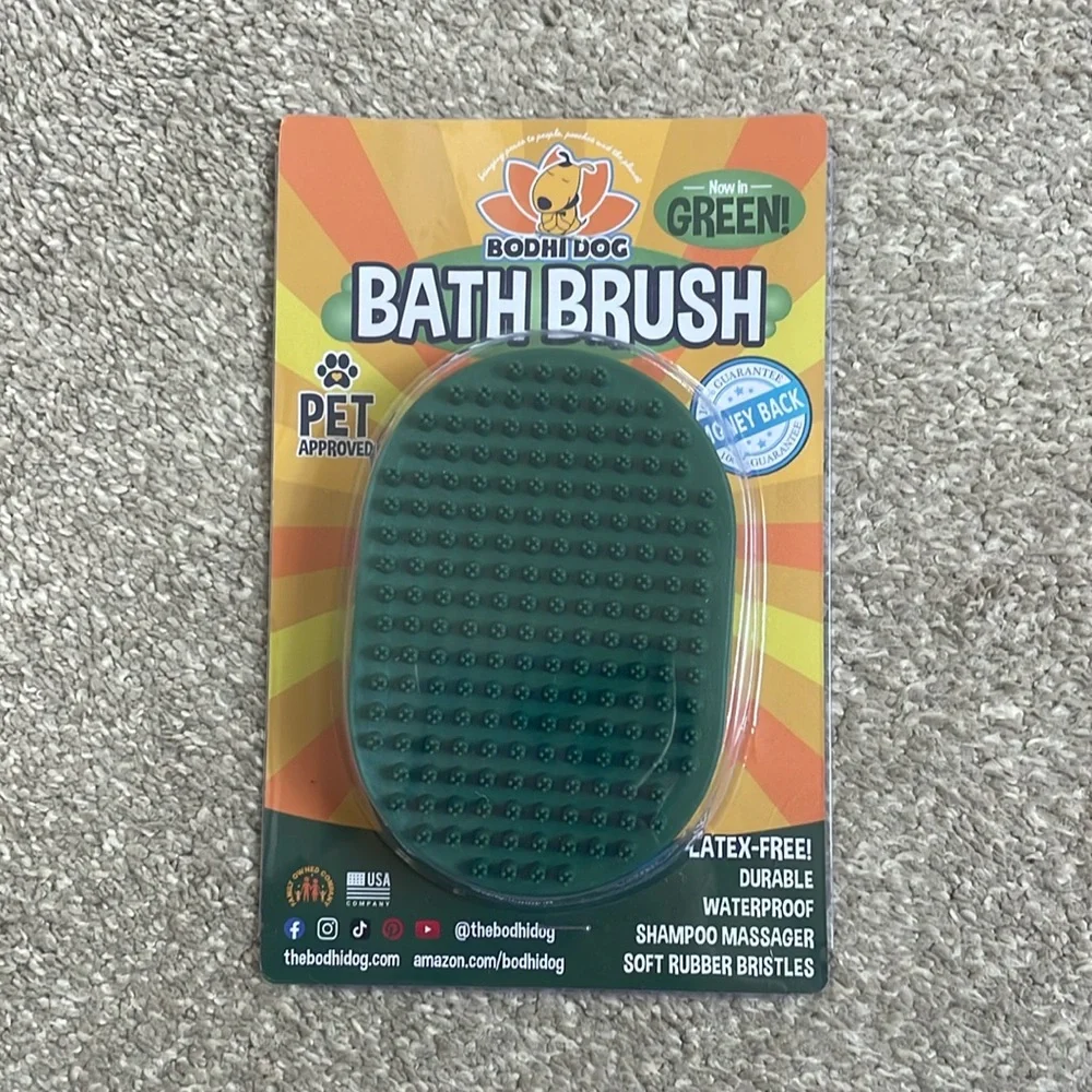 Bodhi Dog Shampoo Brush, NEW, dark green